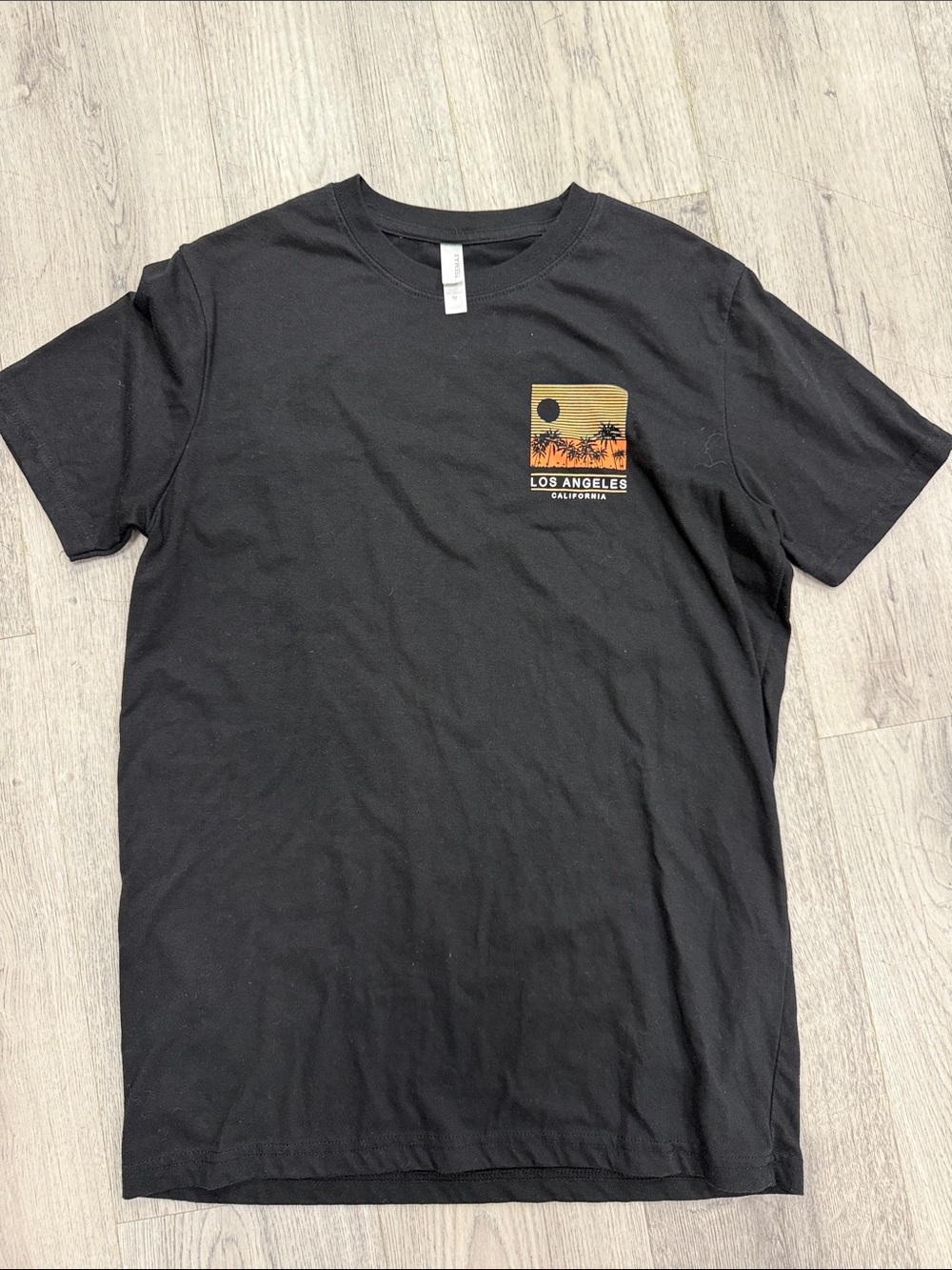 Men's Black Los Angeles Graphic Short Sleeve Tee